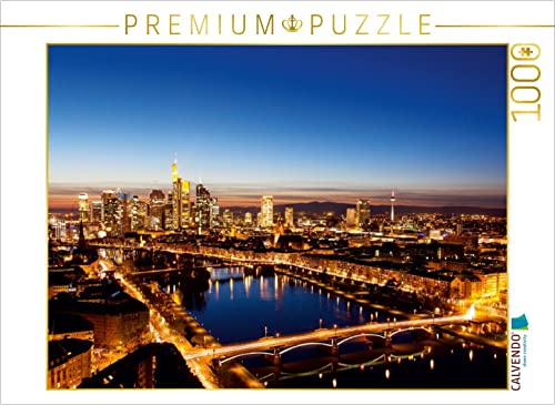 CALVENDO Puzzle Frankfurt vom Mainplaza 1000 Teile Puzzle quer | Lege-Größe cm Foto-Puzzle für glückliche Stunden von CALVENDO