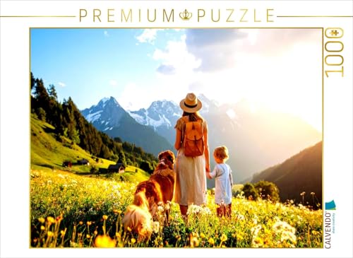 CALVENDO Puzzle Frau mit Kind und Hund in den Bergen | 1000 Teile Lege-Größe 64 x 48 cm Foto-Puzzle für glückliche Stunden CALVENDO Puzzle Frau mit Kind und Hund in den Bergen | 1000 Teile Lege-Größe 64 x 48 cm Foto-Puzzle für glückliche Stunden von CALVENDO