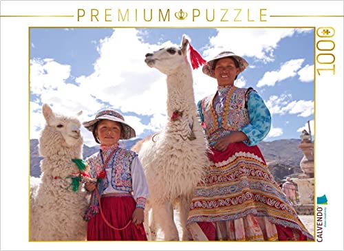 CALVENDO Puzzle Frau und Mädchen mit Lama und Alpaka 1000 Teile Puzzle quer | 1000 Teile Lege-Größe 64 x 48 cm Foto-Puzzle für glückliche Stunden CALVENDO Puzzle Frau und Mädchen mit Lama und Alpaka 1000 Teile Puzzle quer | 1000 Teile Lege-Größe 64 x 48 cm Foto-Puzzle für glückliche Stunden von CALVENDO