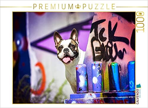 CALVENDO Puzzle French Bulldog sitzt vor Einer Graffitiwand 1000 Teile Puzzle quer | 1000 Teile Lege-Größe 64 x 48 cm Foto-Puzzle für glückliche Stunden CALVENDO Puzzle French Bulldog sitzt vor Einer Graffitiwand 1000 Teile Puzzle quer | 1000 Teile Lege-Größe 64 x 48 cm Foto-Puzzle für glückliche Stunden von CALVENDO