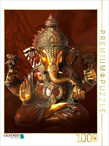 CALVENDO Puzzle Ganesha, der überaus beliebte Überwinder Aller Schwierigkeiten und Hindernisse 1000 Teile Lege-Größe 48 x 64 cm Foto-Puzzle Bild von Bernd Maertens von CALVENDO