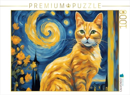 CALVENDO Puzzle Gelbe Katze gemalt nach Van Gogh | 1000 Teile Lege-Größe 64 x 48 cm Foto-Puzzle für glückliche Stunden CALVENDO Puzzle Gelbe Katze gemalt nach Van Gogh | 1000 Teile Lege-Größe 64 x 48 cm Foto-Puzzle für glückliche Stunden von CALVENDO