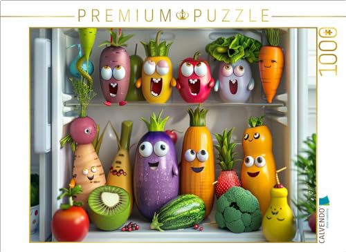 CALVENDO Puzzle Gemüse Chor im Kühlschrank | 1000 Teile Lege-Größe 64 x 48 cm Foto-Puzzle für glückliche Stunden von CALVENDO