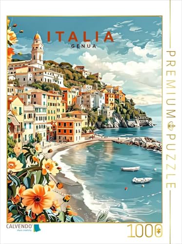 CALVENDO Puzzle Genua, Ligurien | 1000 Teile Lege-Größe 48 x 64 cm Foto-Puzzle für glückliche Stunden von CALVENDO