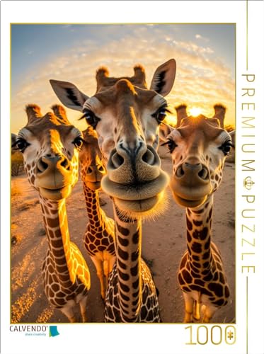 CALVENDO Puzzle Giraffen | 1000 Teile Lege-Größe 48 x 64 cm Foto-Puzzle für glückliche Stunden von CALVENDO