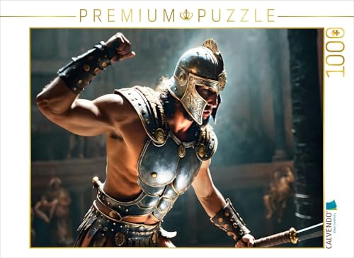 CALVENDO Puzzle Gladiator in Siegespose mit Rüstung und Schwert | 1000 Teile Lege-Größe 64 x 48 cm Foto-Puzzle für glückliche Stunden von CALVENDO