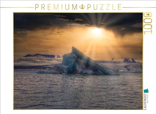 CALVENDO Puzzle Gletscherlagune in Island | 1000 Teile Lege-Größe 64 x 48 cm Foto-Puzzle für glückliche Stunden von CALVENDO