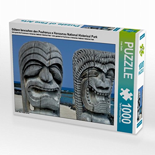 CALVENDO Puzzle Götzen bewachen den Puuhonua o Honaunau National Historical Park 1000 Teile Puzzle quer | 1000 Teile Lege-Größe 64 x 48 cm Foto-Puzzle für glückliche Stunden von CALVENDO