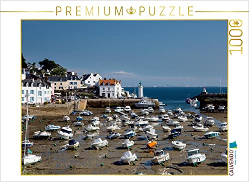 CALVENDO Puzzle Hafen von Sauzon 1000 Teile Puzzle quer | Lege-Größe cm Foto-Puzzle für glückliche Stunden von CALVENDO