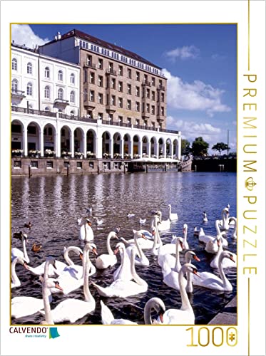 CALVENDO Puzzle Hamburgs Alsterschwäne 1000 Teile Puzzle hoch | Lege-Größe cm Foto-Puzzle für glückliche Stunden von CALVENDO
