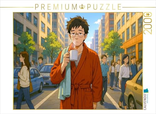 CALVENDO Puzzle Handtuch Tag - Mann mit Handtuch und Bademantel | 2000 Teile Lege-Größe 90 x 67 cm Foto-Puzzle für glückliche Stunden von CALVENDO