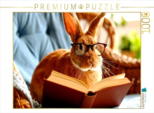 CALVENDO Puzzle Hase beim lesen | 1000 Teile Lege-Größe 64 x 48 cm Foto-Puzzle für glückliche Stunden CALVENDO Puzzle Hase beim lesen | 1000 Teile Lege-Größe 64 x 48 cm Foto-Puzzle für glückliche Stunden von CALVENDO