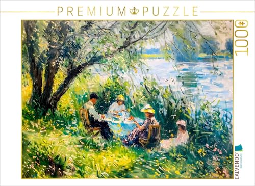 CALVENDO Puzzle Havel Picknick unter Alten Bäumen im impressionistischen Stil | 1000 Teile Lege-Größe 64 x 48 cm Foto-Puzzle für glückliche Stunden von CALVENDO