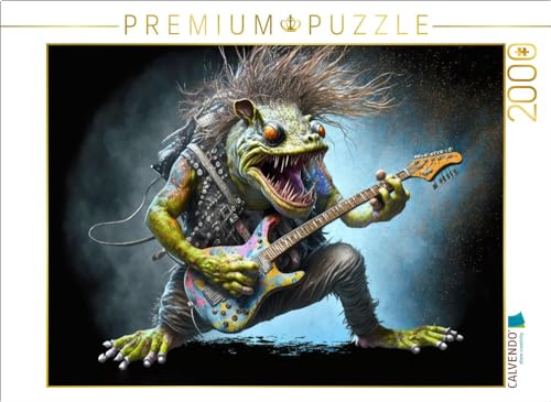 CALVENDO Puzzle Heavy Metal Frosch | 2000 Teile Lege-Größe 90 x 67 cm Foto-Puzzle für glückliche Stunden von CALVENDO