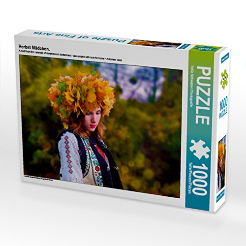 CALVENDO Puzzle Herbst Mädchen. 1000 Teile Puzzle quer | Lege-Größe cm Foto-Puzzle für glückliche Stunden von CALVENDO