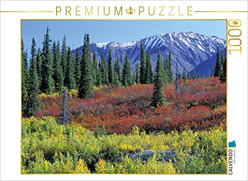 CALVENDO Puzzle Herbstfarben entlang des George Parks Highway, Alaska 1000 Teile Puzzle quer | 1000 Teile Lege-Größe 64 x 48 cm Foto-Puzzle für glückliche Stunden von CALVENDO