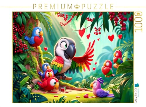 CALVENDO Puzzle Herzflüsterer des Dschungels: Der charismatische Papagei | 1000 Teile Lege-Größe 64 x 48 cm Foto-Puzzle für glückliche Stunden von CALVENDO
