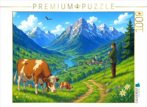 CALVENDO Puzzle Hirtenblick ins Tal - Anime Alpen | 1000 Teile Lege-Größe 64 x 48 cm Foto-Puzzle für glückliche Stunden CALVENDO Puzzle Hirtenblick ins Tal - Anime Alpen | 1000 Teile Lege-Größe 64 x 48 cm Foto-Puzzle für glückliche Stunden von CALVENDO
