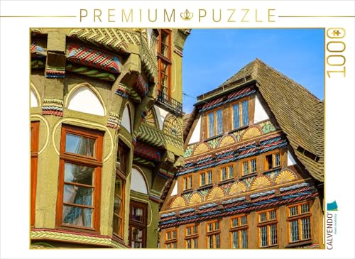 CALVENDO Puzzle Historische Fachwerkhäuser am Marktplatz | Lege-Größe cm Foto-Puzzle für glückliche Stunden von CALVENDO