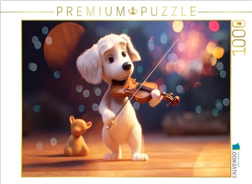 CALVENDO Puzzle Hund Milow mit der Geige | 1000 Teile Lege-Größe 64 x 48 cm Foto-Puzzle für glückliche Stunden CALVENDO Puzzle Hund Milow mit der Geige | 1000 Teile Lege-Größe 64 x 48 cm Foto-Puzzle für glückliche Stunden von CALVENDO