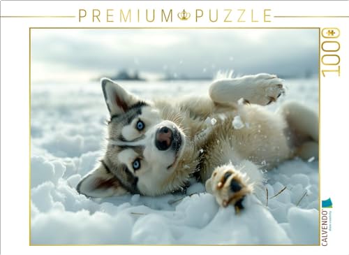 CALVENDO Puzzle Husky liegt im Schnee | 1000 Teile Lege-Größe 64 x 48 cm Foto-Puzzle für glückliche Stunden CALVENDO Puzzle Husky liegt im Schnee | 1000 Teile Lege-Größe 64 x 48 cm Foto-Puzzle für glückliche Stunden von CALVENDO