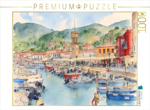 CALVENDO Puzzle Hydra - Saronische Insel | 1000 Teile Lege-Größe 64 x 48 cm Foto-Puzzle für glückliche Stunden von CALVENDO