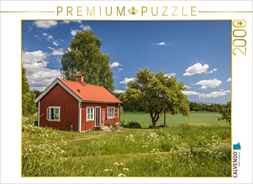 CALVENDO Puzzle Idyllisches, kleines Sommerhaus in Schweden 2000 Teile Puzzle quer | 2000 Teile Lege-Größe 90 x 67 cm Foto-Puzzle für glückliche Stunden von CALVENDO