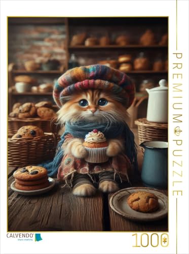 CALVENDO Puzzle In Einer Bäckerei probiert Diese kleine Katze einen Muffin | 1000 Teile Lege-Größe 48 x 64 cm Foto-Puzzle für glückliche Stunden CALVENDO Puzzle In Einer Bäckerei probiert Diese kleine Katze einen Muffin | 1000 Teile Lege-Größe 48 x 64 cm Foto-Puzzle für glückliche Stunden von CALVENDO