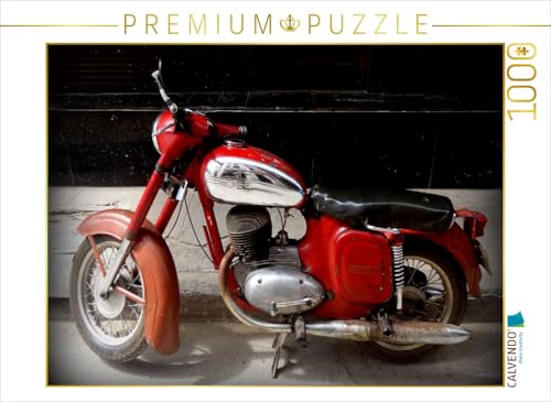 CALVENDO Puzzle JAWA-Motorrad in Havanna | Lege-Größe cm Foto-Puzzle für glückliche Stunden von CALVENDO