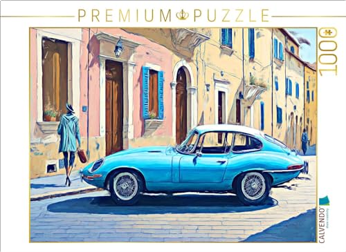 CALVENDO Puzzle Jaguar E-Type | Lege-Größe cm Foto-Puzzle für glückliche Stunden von CALVENDO