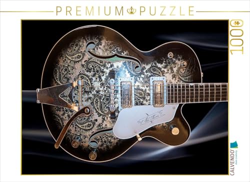 CALVENDO Puzzle Jazz-Style E-Gitarre Black Paisley Relic | 1000 Teile Lege-Größe 64 x 48 cm Foto-Puzzle für glückliche Stunden von CALVENDO