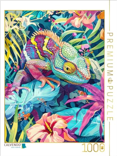 CALVENDO Puzzle Jungle Animals pop Art | 1000 Teile Lege-Größe 48 x 64 cm Foto-Puzzle für glückliche Stunden von CALVENDO