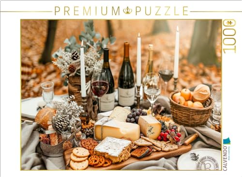 CALVENDO Puzzle Käse und Wein, die perfekte Kombination | 1000 Teile Lege-Größe 64 x 48 cm Foto-Puzzle für glückliche Stunden von CALVENDO