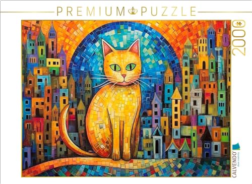 CALVENDO Puzzle Katze Im Stil von Friedensreich Hundertwasser | 2000 Teile Lege-Größe 90 x 67 cm Foto-Puzzle für glückliche Stunden CALVENDO Puzzle Katze Im Stil von Friedensreich Hundertwasser | 2000 Teile Lege-Größe 90 x 67 cm Foto-Puzzle für glückliche Stunden von CALVENDO