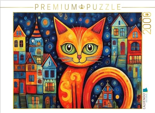 CALVENDO Puzzle Katze Im Stil von Friedensreich Hundertwasser II | 2000 Teile Lege-Größe 90 x 67 cm Foto-Puzzle für glückliche Stunden CALVENDO Puzzle Katze Im Stil von Friedensreich Hundertwasser II | 2000 Teile Lege-Größe 90 x 67 cm Foto-Puzzle für glückliche Stunden von CALVENDO