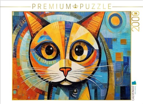 CALVENDO Puzzle Katze Im Stil von Pablo Picasso | 2000 Teile Lege-Größe 90 x 67 cm Foto-Puzzle für glückliche Stunden von CALVENDO