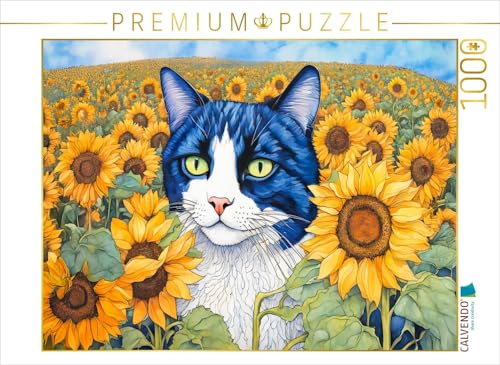 CALVENDO Puzzle Katze im Sonnenblumenfeld | 1000 Teile Lege-Größe 64 x 48 cm Foto-Puzzle für glückliche Stunden CALVENDO Puzzle Katze im Sonnenblumenfeld | 1000 Teile Lege-Größe 64 x 48 cm Foto-Puzzle für glückliche Stunden von CALVENDO