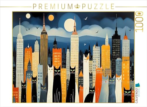 CALVENDO Puzzle Katzen - Schnurren in der Stadt | 1000 Teile Lege-Größe 64 x 48 cm Foto-Puzzle für glückliche Stunden von CALVENDO