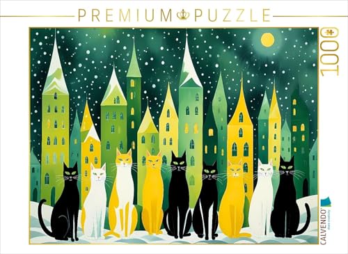 CALVENDO Puzzle Katzenwinter | Lege-Größe cm Foto-Puzzle für glückliche Stunden von CALVENDO