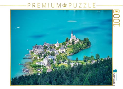 CALVENDO Puzzle Kirche Maria Wörth auf der Halbinsel im Wörthersee | 1000 Teile Lege-Größe 64 x 48 cm Foto-Puzzle für glückliche Stunden von CALVENDO