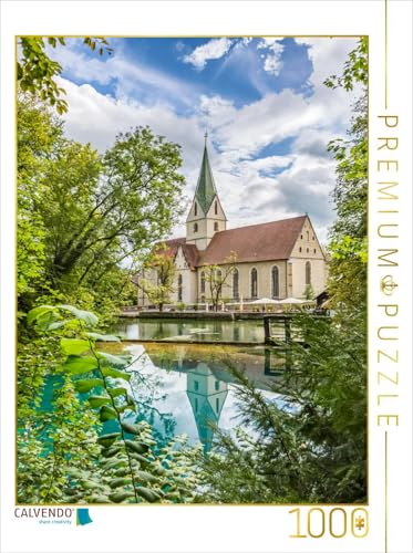 CALVENDO Puzzle Kloster Blaubeuren mit Blautopf 1000 Teile Lege-Größe 48 x 64 cm Foto-Puzzle Bild von Melanie Viola von CALVENDO