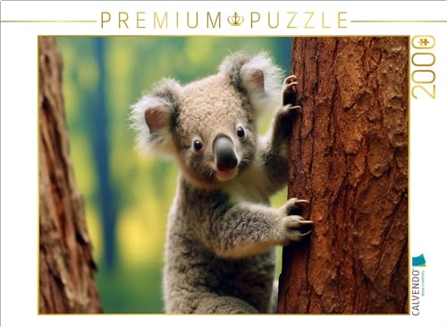 CALVENDO Puzzle Koala an einem Baum | 1000 Teile Lege-Größe 64 x 48 cm Foto-Puzzle für glückliche Stunden von CALVENDO