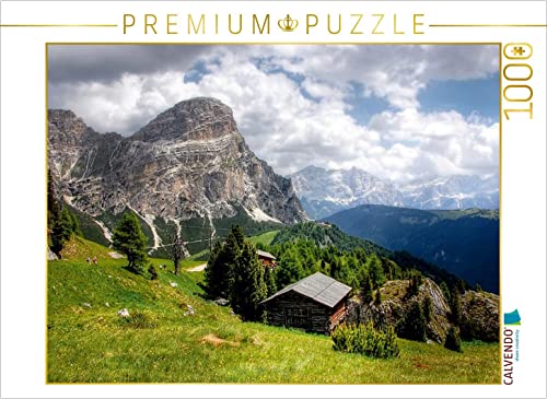 CALVENDO Puzzle Kolfuschger Hochalm mit Sassongher - Corvara Südtirol 1000 Teile Puzzle quer | 1000 Teile Lege-Größe 64 x 48 cm Foto-Puzzle für glückliche Stunden von CALVENDO