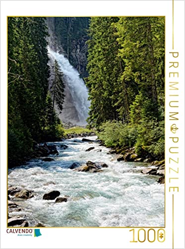 CALVENDO Puzzle Krimmler Ache mit unterem Wasserfall 1000 Teile Puzzle hoch | 1000 Teile Lege-Größe 48 x 64 cm Foto-Puzzle für glückliche Stunden von CALVENDO