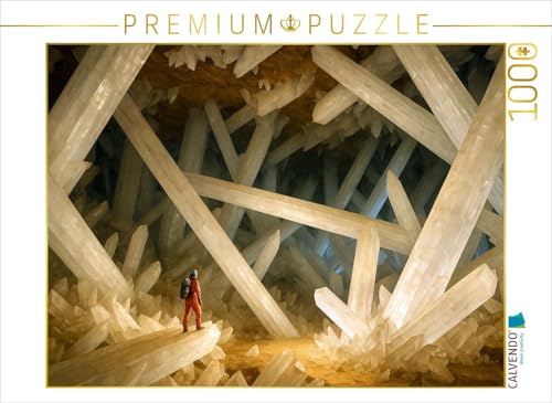 CALVENDO Puzzle Kristallwelten in Einer Tropfsteinhöhle | 1000 Teile Lege-Größe 64 x 48 cm Foto-Puzzle für glückliche Stunden von CALVENDO