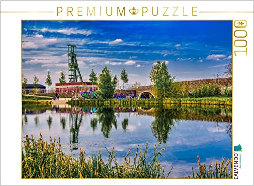 CALVENDO Puzzle Krupp-Park-See mit Förderturm Zeche Amalie 1000 Teile Lege-Größe 64 x 48 cm Foto-Puzzle Bild von Klaus Fritsche von CALVENDO