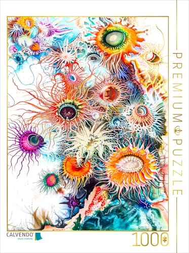 CALVENDO Puzzle Kunst mit Tentakeln der Seedahlien im Korallenriff | Lege-Größe cm Foto-Puzzle für glückliche Stunden von CALVENDO