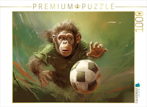 CALVENDO Puzzle La fièvre du Football Chez Les bébés singes | 1000 Teile Lege-Größe 64 x 48 cm Foto-Puzzle für glückliche Stunden von CALVENDO