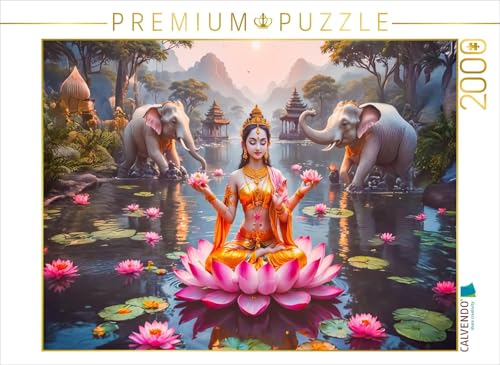 CALVENDO Puzzle Lakshmi, Göttin des Reichtums | 2000 Teile Lege-Größe 90 x 67 cm Foto-Puzzle für glückliche Stunden von CALVENDO