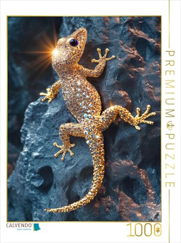 CALVENDO Puzzle Lebendige Juwelen der Natur - Goldene Echse | 1000 Teile Lege-Größe 48 x 64 cm Foto-Puzzle für glückliche Stunden von CALVENDO